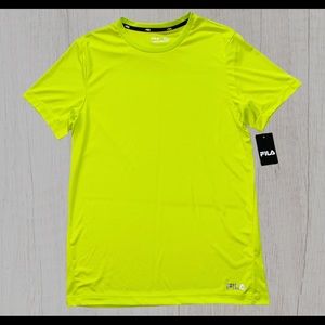 Fila Men’s Performance Core T-Shirt Lime Green BRAND NEW